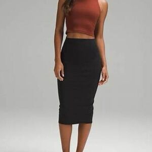 New Lululemon Black Nulu Lim Fit High Rise Skirt 6 NWT
